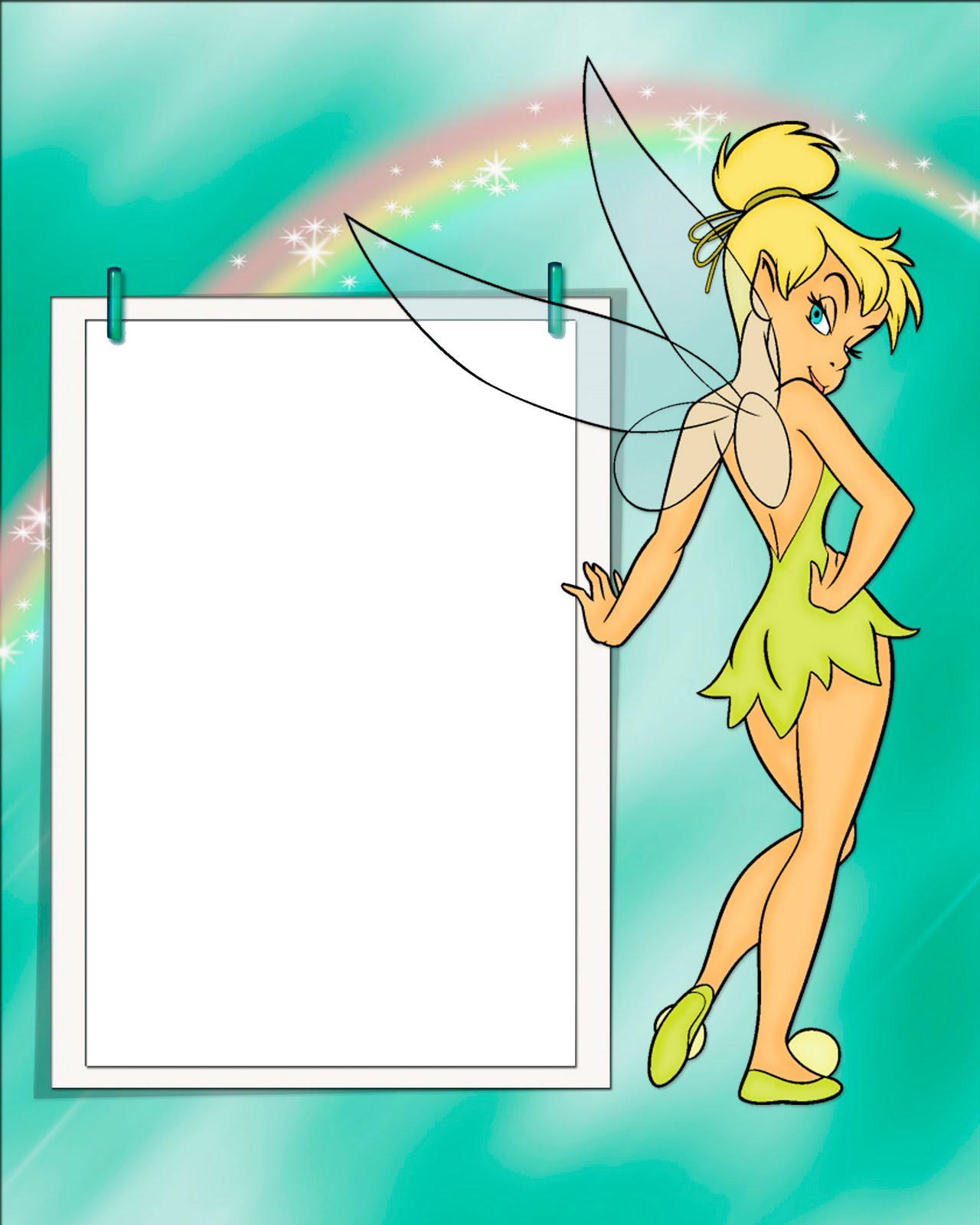 Campanita - Border Design Tinker Bell (1280x1600), Png Download