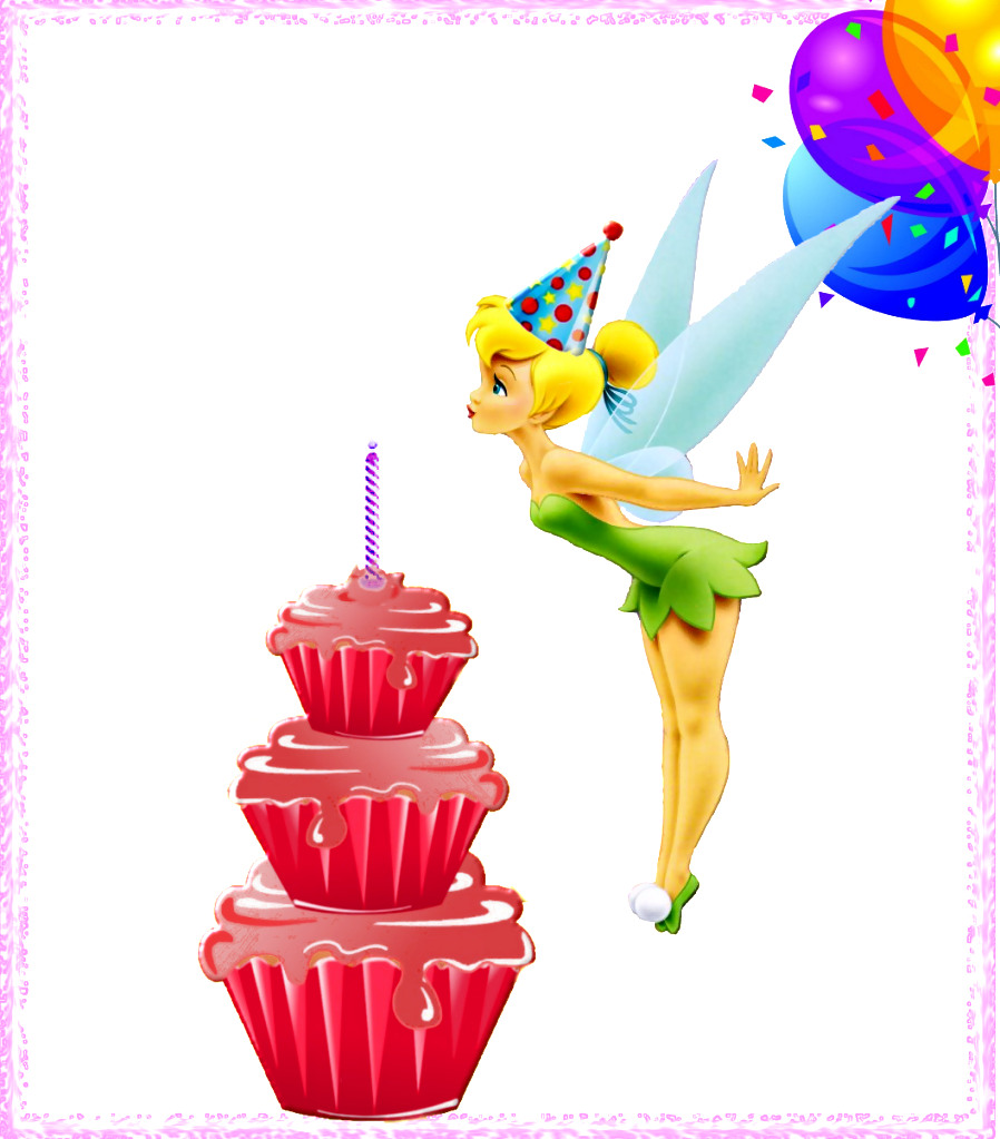 Campanita Png %289%29 - Tinkerbell Happy Birthday Gif (898x1023), Png Download