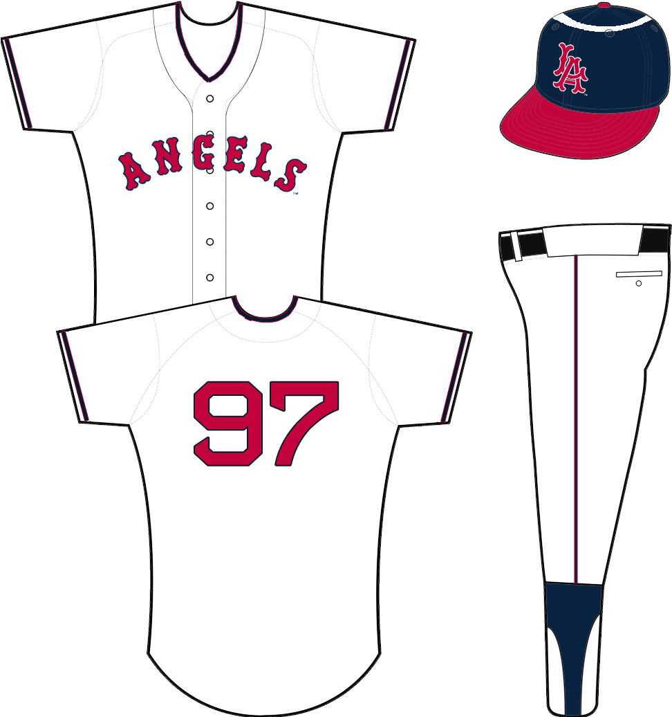Los Angeles Angels Of Anaheim - Chicago Cubs Home Uniform (1000x1035), Png Download