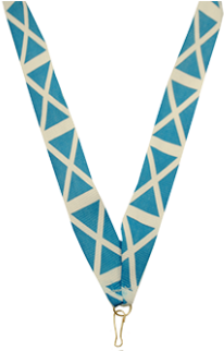 Scottish Flag Woven Ribbon - Woven Fabric (464x348), Png Download