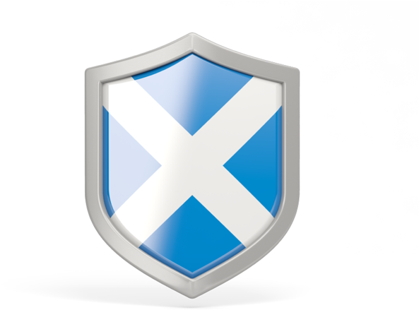 Illustration Of Flag Of Scotland - Scotland Flag In Shield (640x480), Png Download