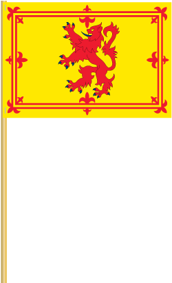 Scotland Royal Banner Cotton Stick Flag - Scotland Royal Lion Rampant Flag Decal (520x416), Png Download