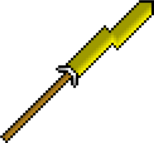 Great Sword Spear - Pixel Art (870x710), Png Download