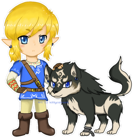 Free Chibi Wolf Link Twilight Princess - Video Game (500x500), Png Download