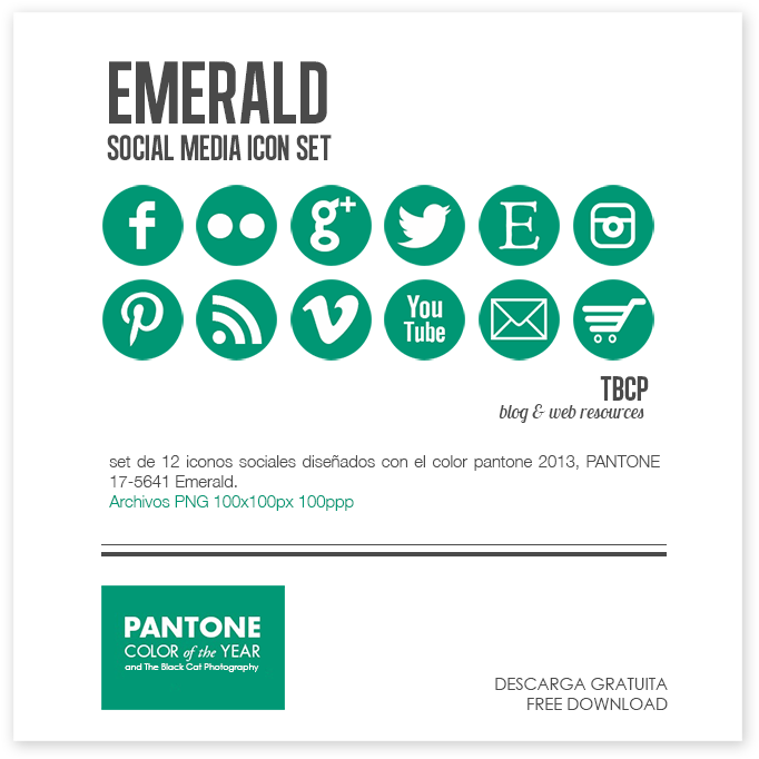 Esmeralda - Social Media Icons Png Download Free (700x700), Png Download