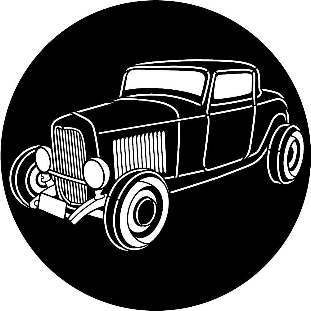 Apollo Design Me-9105 Vintage Ride Steel Pattern - Black Circle (1200x1200), Png Download