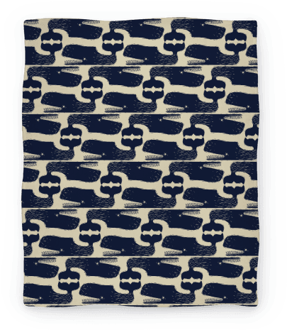 Vintage Nautical Whale Pattern Blanket - Patterned Blanket (484x484), Png Download
