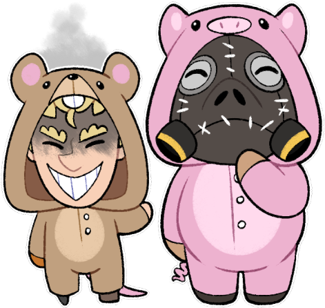 Junkrat Skins, Junkrat And Roadhog, Comic Books Art, - Book (500x488), Png Download