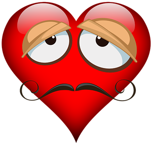 Emoji, Emojicon, Emojis, Heart - Extravaganter Gelber Smiley Mit Rohr Und Dem Mousepads (509x340), Png Download