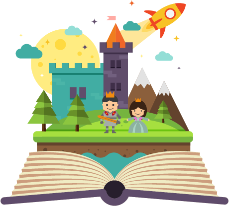 Tarina Es La Aplicación Para Tablets Con La Que Niños - Free Clipart Fairy Tale Book Transparent (460x415), Png Download