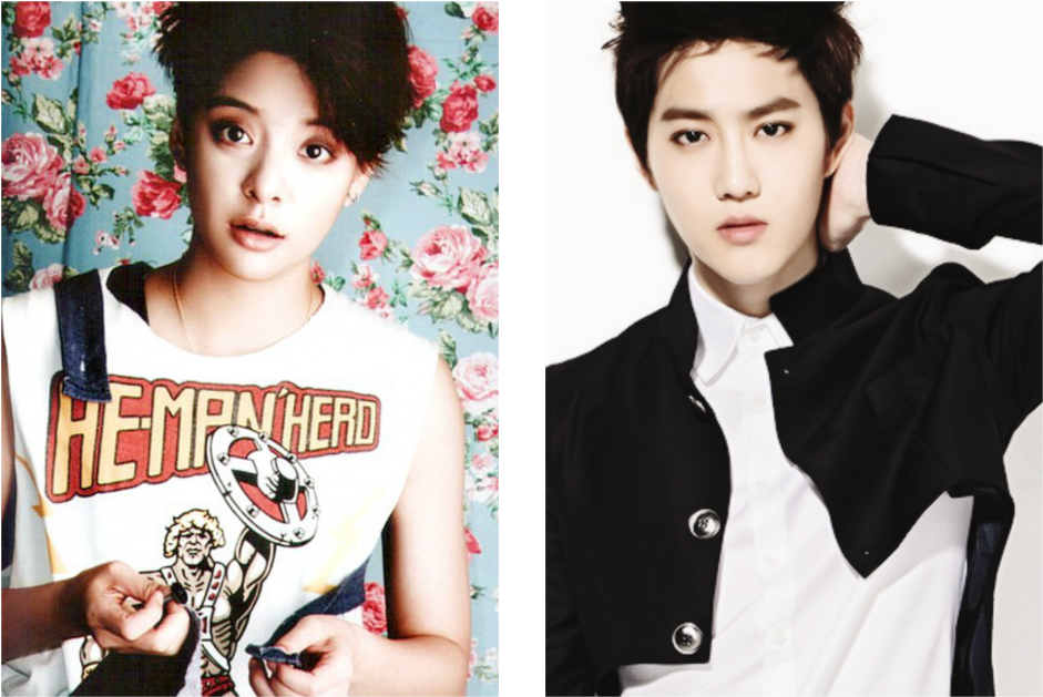 Suho With His Perfect Timing - Amber Fx Beautiful (1024x711), Png Download