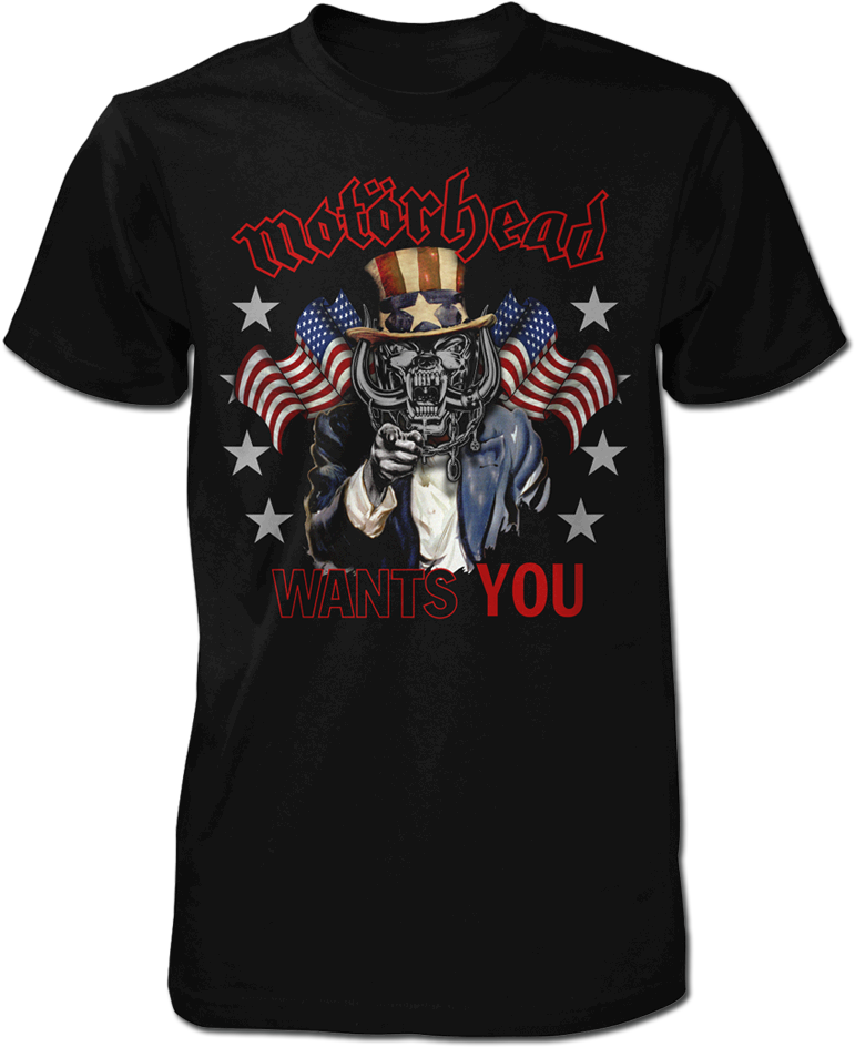 Motorhead Wants You T-shirt - Motorhead America Shirt (1000x1000), Png Download