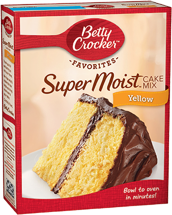 Supermoist® Yellow Cake Mix - Betty Crocker Yellow Cake Mix (799x450), Png Download