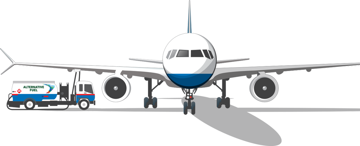 Aero On Twitter - Fuel Aircraft Png (1199x486), Png Download