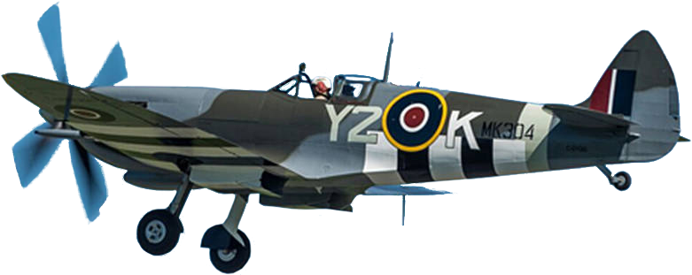 The Y2-k Spitfire Returned To Comox For A Visit - Monoplane (856x409), Png Download