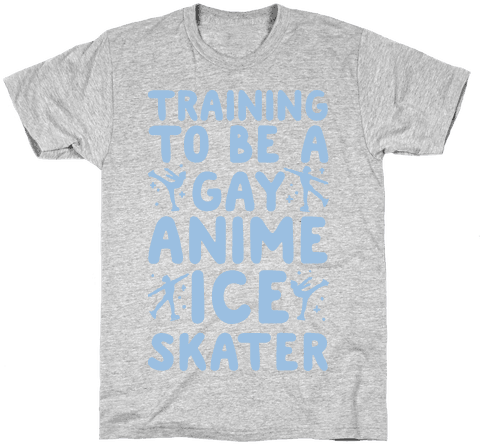 Training To Be A Gay Anime Ice Skater White Print Mens - If You Walk A Mile In My Shoes T-shirt: Funny T-shirt (484x484), Png Download