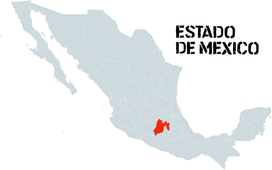 Estado De México - Mexico Map Transparent Background (1350x750), Png Download