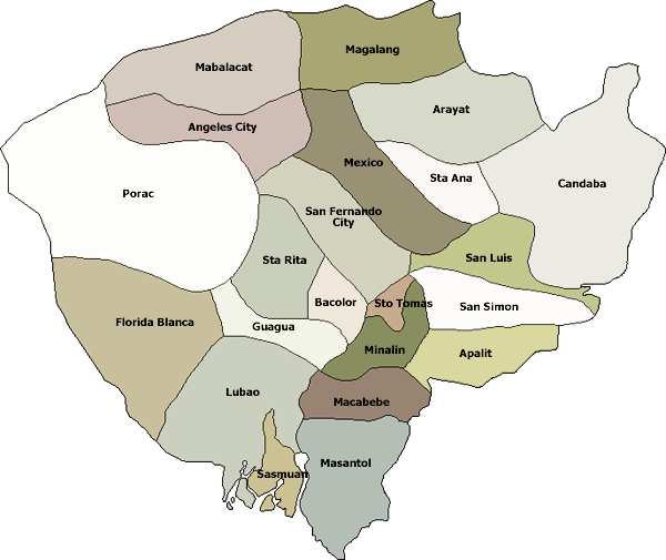 Pampanga Map Png - Map Of Lubao Pampanga (600x505), Png Download
