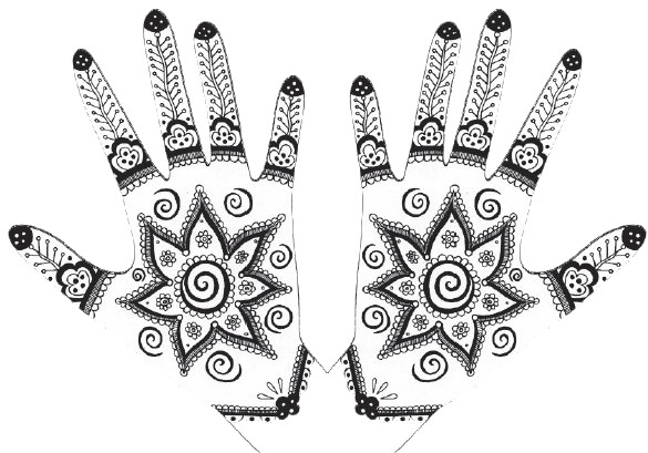 Mehendi Hand Designs Png File - Designs For Hands Drawing (684x432), Png Download