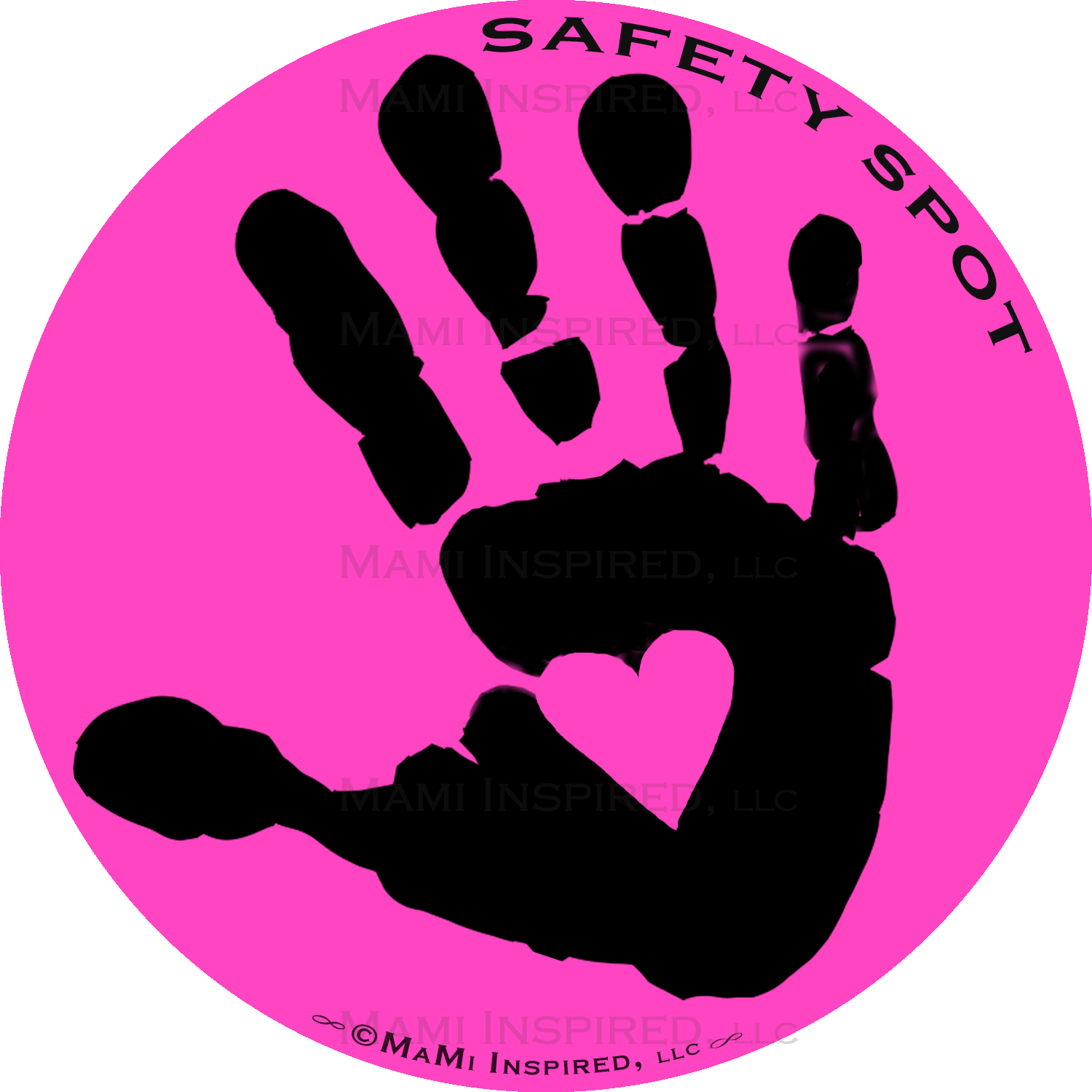 Safety Spot Kids Black Hand Color Background Car Magnet - Gloucester Road Tube Station (1500x1500), Png Download