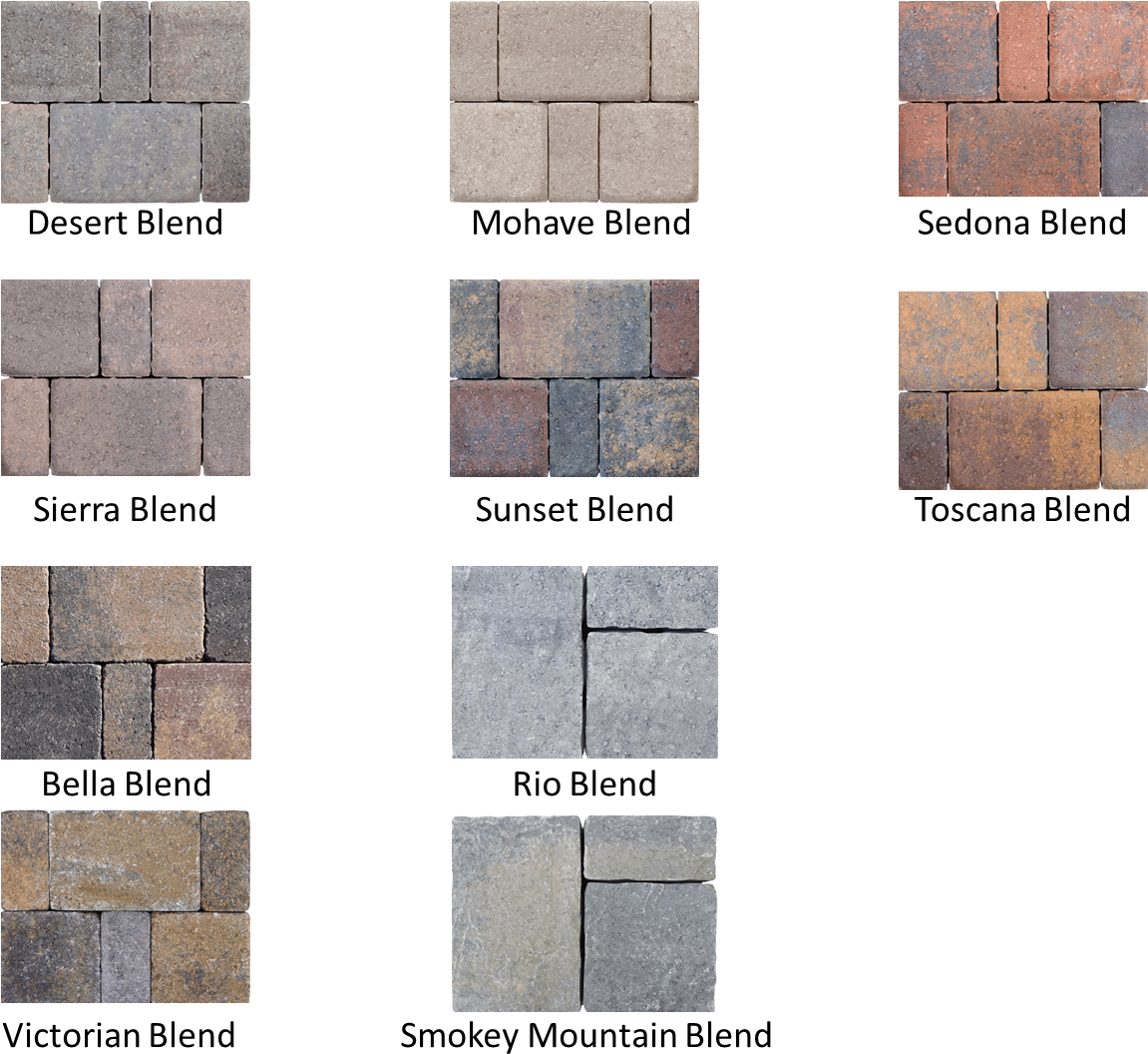 Belgard Concrete Pavers Colors - Belgard Desert Blend Pavers (1182x1081), Png Download