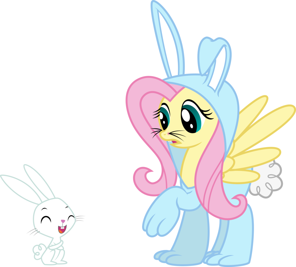 Angel Bunny, Artist - Fluttershy In A Bunny Suit (1024x924), Png Download