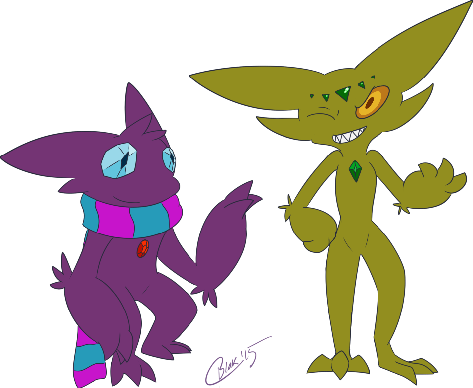 Ayyy Here Are Some Sableye - Cartoon (951x781), Png Download