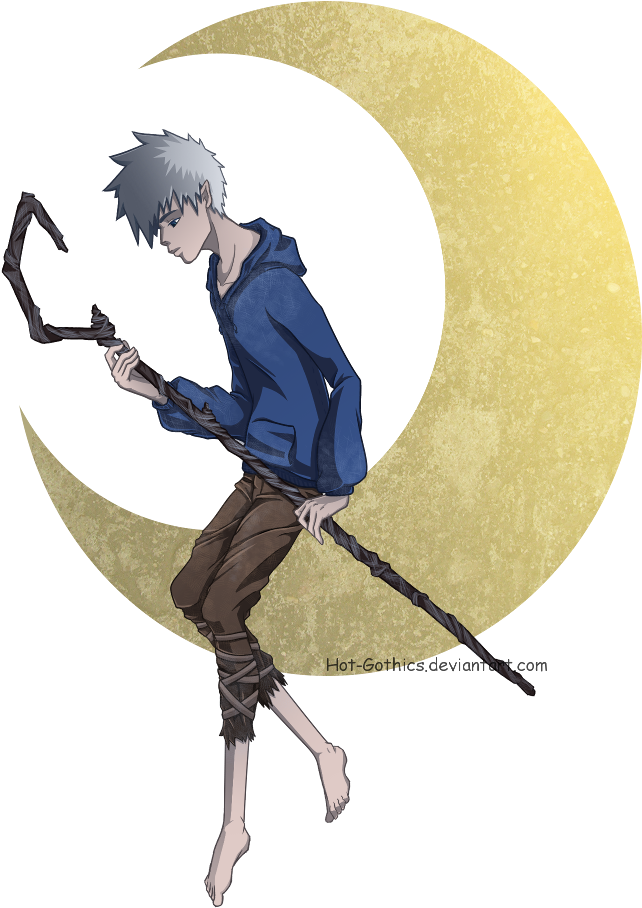 Rise Of The Guardians Images Jack Frost Hd Wallpaper - Hombre En La Luna Dibujo (750x1000), Png Download