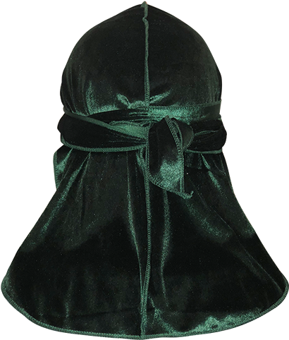 Green Velvet Color Du Rag Premium Quality Wave Cap - Do-rag (500x500), Png Download