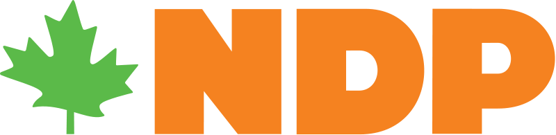 New Democratic Party - Ndp Of Canada Logo (800x195), Png Download