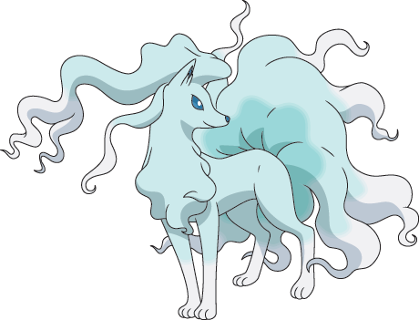 038ninetales Alola Sm Anime - Pokemon Ninetales Alola Anime (460x351), Png Download