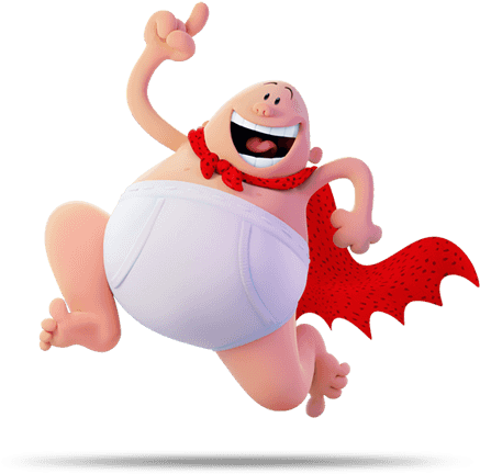 Captain Underpants Running - Captain Underpants Movie Transparent (518x440), Png Download