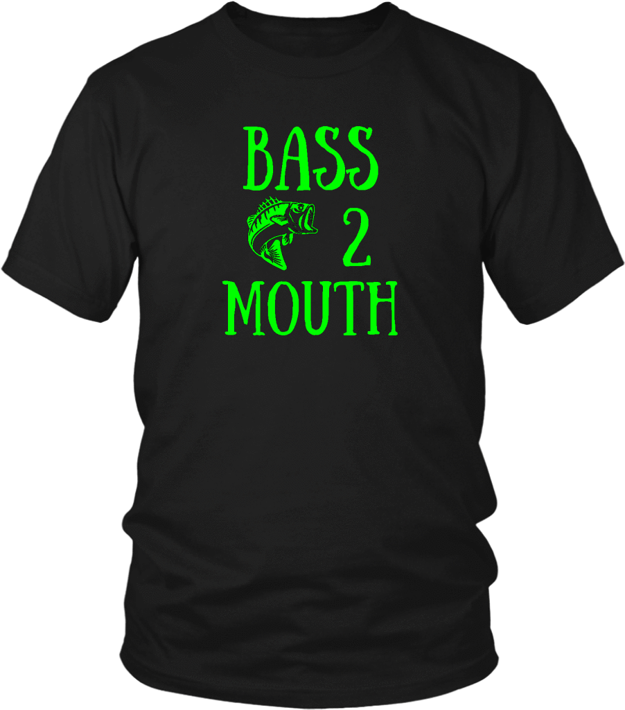 Bass 2 Mouth Men's Funny Bass Fishing Shirt - Larry Bernandez T Shirt (1024x1024), Png Download