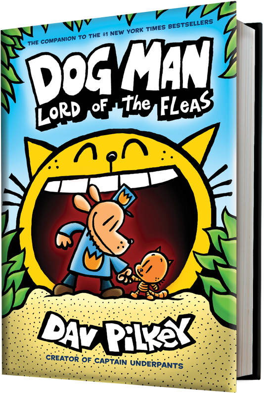 Home Dav Pilkey Captain Underpants Cartoon O Rama Book - Dog Man Lord Of The Fleas Book (546x800), Png Download