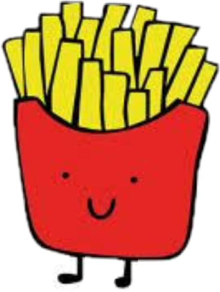 Papas Fritas Animadas Png - Best Friends Burger Fries T-shirt Set (451x598), Png Download