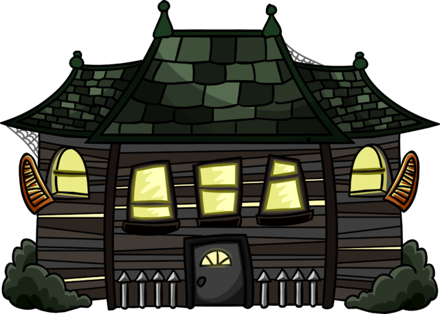 Haunted Clipart House Disney - Cartoon (640x458), Png Download