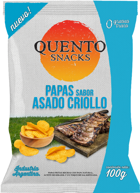 Papas Fritas Hechas Con Papa Natural, Aceite Refinado - Quento Snacks (494x751), Png Download