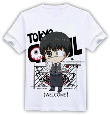 Tokyo Ghoul Eye Patched Barista Shirt - Hot Cartoon Tokyo Ghoul Kaneki Ken White Hoodie Sweater (400x400), Png Download