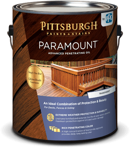 Pittsburgh Paints & Stains Paramount Exterior Wood (440x492), Png Download