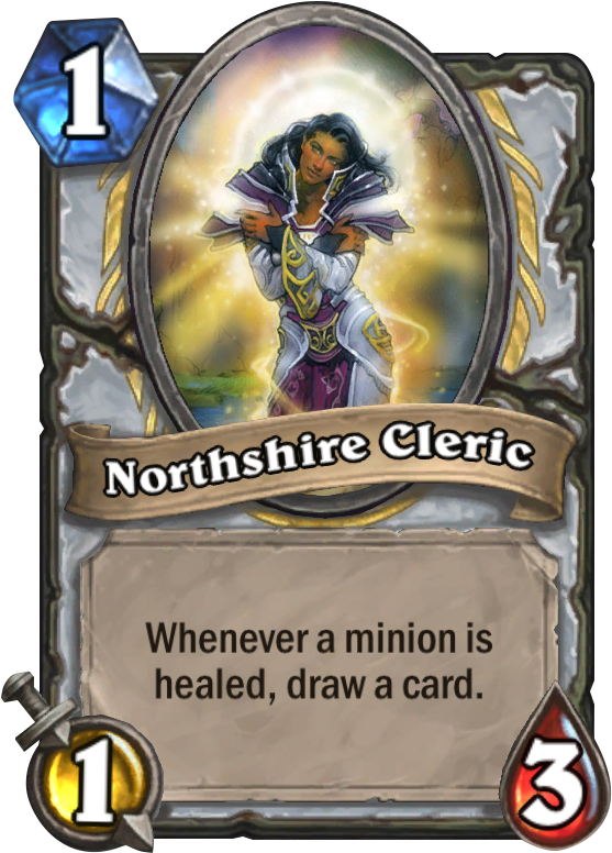 Northshire Cleric - Hearthstone Elemental Cards (567x811), Png Download