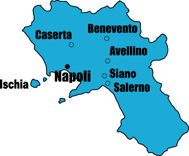 Campania Italy Campania Map - Amalfi Coast (642x531), Png Download