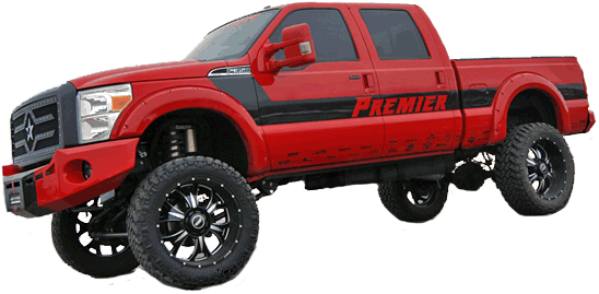 Red-truck - Ford Super Duty (548x269), Png Download