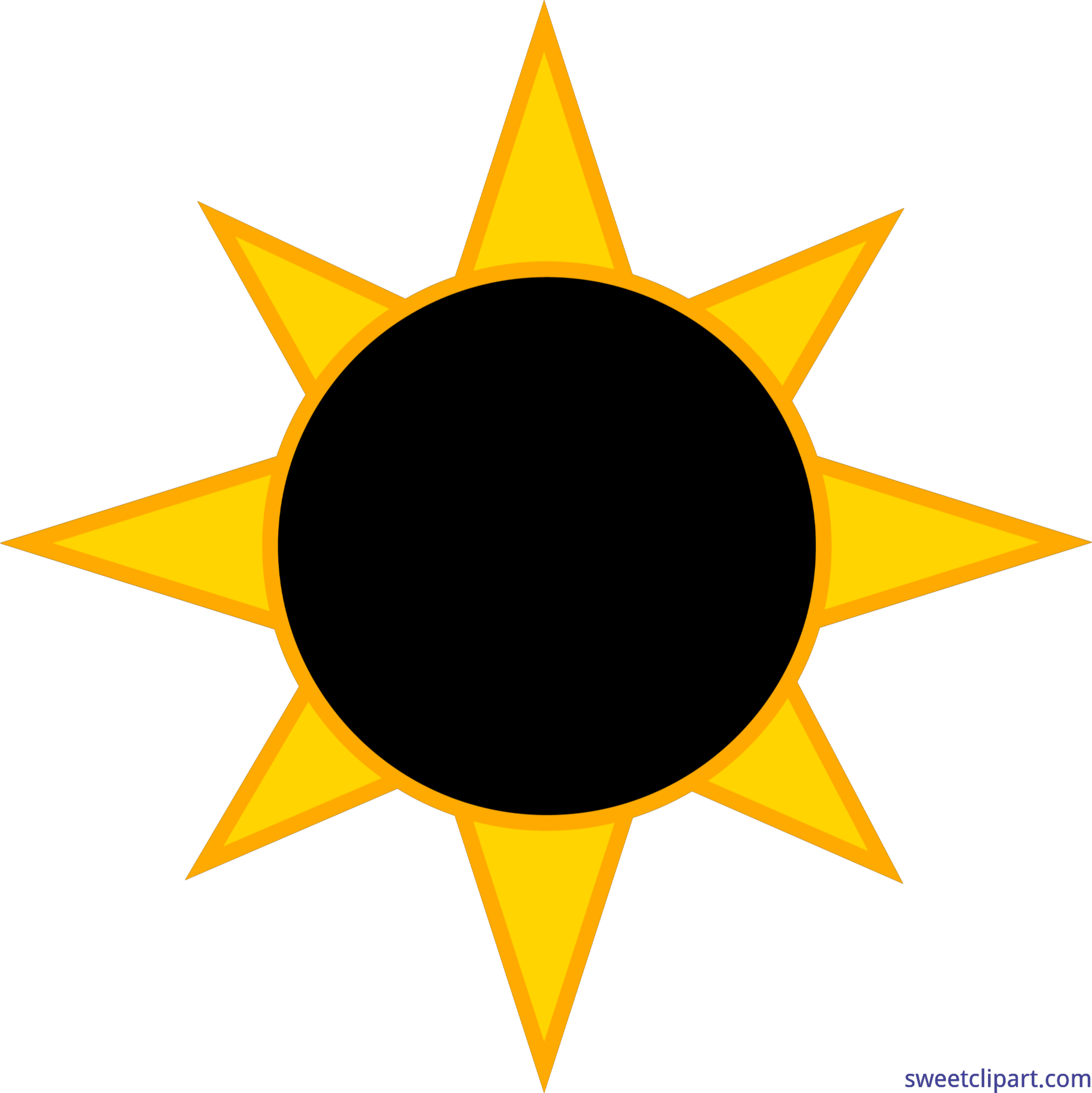 Clipart Eclipse At Getdrawings - Solar Eclipse Clip Art (5789x5793), Png Download