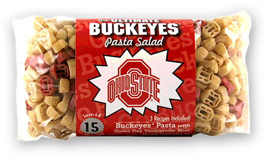 Ohio State Buckeyes Pasta Salad - Logo Shaped Pasta (600x450), Png Download