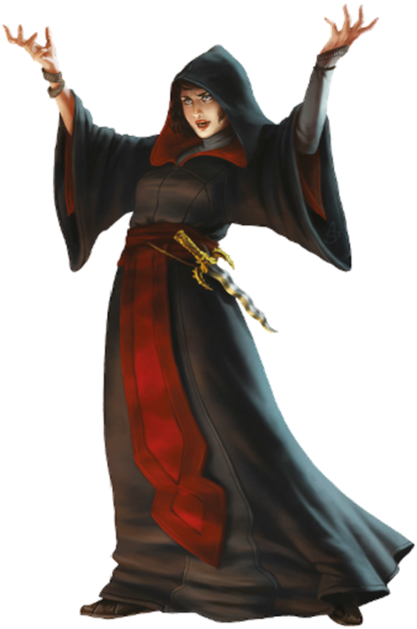 Novice Necromancer - D&d Dark Cultist (640x1000), Png Download
