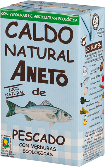 Caldo Natural De Pescado Con Verduras Ecológicas - Aneto Fish Broth With Vegetables Bio 1 L 1 L (600x600), Png Download