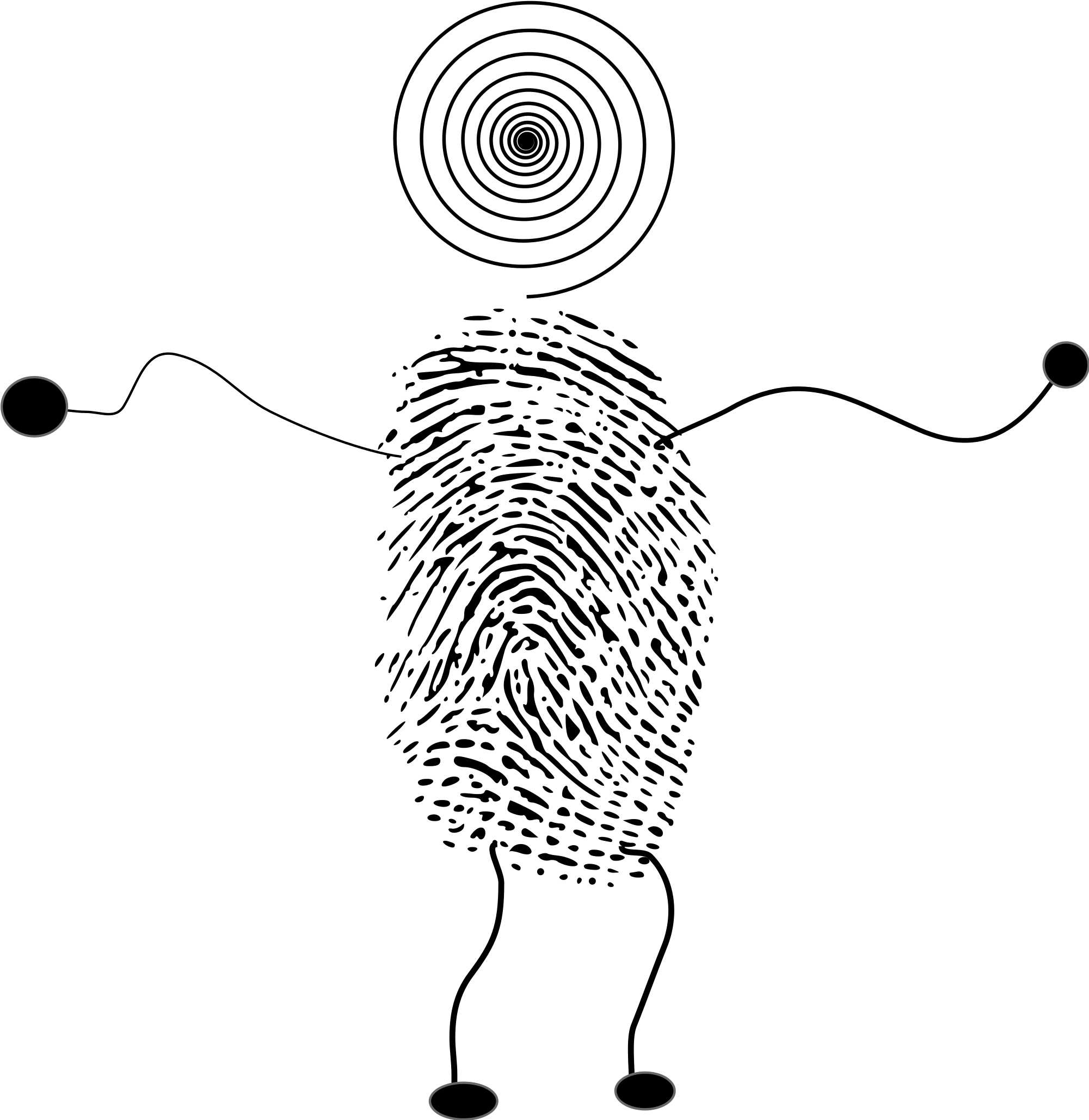 Open - Finger Print (2000x2199), Png Download