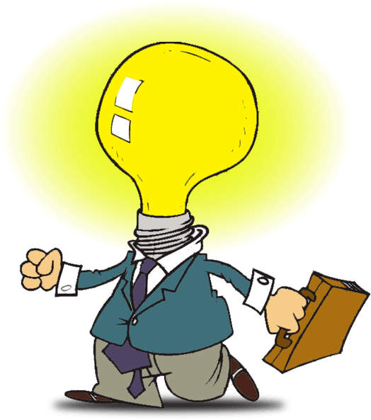 Foarte Pe Scurt, Atat Pentru Energie Electrica, Cat - Light Man Cartoon (600x620), Png Download