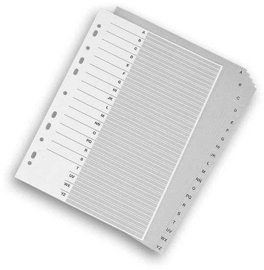 Separadores-az - Separadores A-z (562x608), Png Download