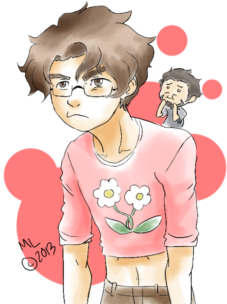 “ Pretty Flower Bruce - Cartoon (500x625), Png Download
